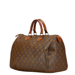 ルイ ヴィトン モノグラム スピーディ35 ハンドバッグ ボストンバッグ M41524 ブラウン PVC レザー レディース LOUIS VUITTON 【中古】