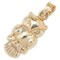 K14YG イエローゴールド フクロウ ペンダントトップ レディース 【中古】