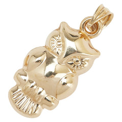 K14YG イエローゴールド フクロウ ペンダントトップ レディース 【中古】