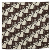 ディオール サドルバッグ モチーフ スカーフ ホワイト ブラウン シルク レディース Dior 【中古】