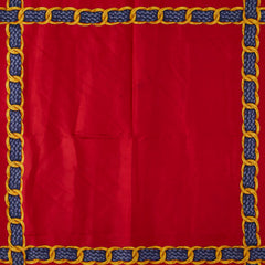 シャネル チェーン モチーフ スカーフ レッド ネイビー ゴールド シルク レディース CHANEL 【中古】