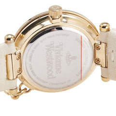 ヴィヴィアンウエストウッド オーブ 腕時計 クオーツ ベージュ文字盤 ステンレススチール レザー レディース Vivienne Westwood 【中古】