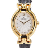 フェンディ カメレオン チェンジベルト5色 腕時計 640L クオーツ ホワイト文字盤 ステンレススチール レザー レディース FENDI 【中古】