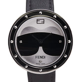 フェンディ マイウェイ 3Pダイヤ 腕時計 35000M クオーツ シルバー文字盤 ステンレススチール レザー レディース FENDI 【中古】