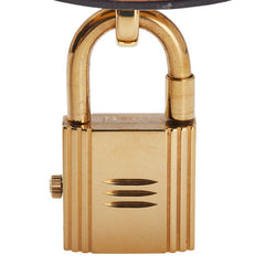 エルメス ケリーウォッチ 腕時計 クオーツ ゴールド文字盤 ステンレススチール レザー レディース HERMES 【中古】