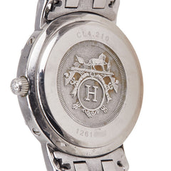 エルメス クリッパー 腕時計 CL4.210 クオーツ ネイビー文字盤 ステンレススチール レディース HERMES 【中古】