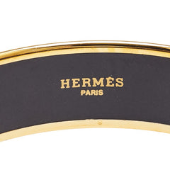 エルメス エマイユGM 像 七宝焼き バングル ゴールド マルチカラー メッキ レディース HERMES 【中古】