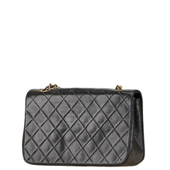 シャネル ココマーク マトラッセ 斜め掛け チェーン ショルダーバッグ ブラック ラムスキン レディース CHANEL 【中古】
