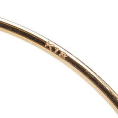 K18YG イエローゴールド 雪 結晶 モチーフ キャッチレス フープ ピアス レディース 【中古】