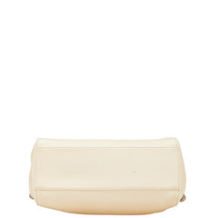 フェンディ ミニピーカブー バグズ モンスターアイ ハンドバッグ ショルダーバッグ 2WAY 8BN244 アイボリー ブラック レザー パイソン レディース FENDI 【中古】