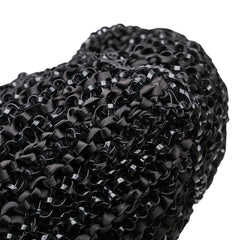 アンテプリマ カリーナ ワイヤーバッグ リボン ビジュー ハンドバッグ ブラック ビニール サテン レディース ANTEPRIMA 【中古】