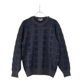クリスチャンディオール MONSIEUR ニット セーター サイズ:L ネイビー グレー ウール メンズ Christian Dior 【中古】