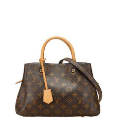 ルイ ヴィトン モノグラム モンテーニュBB ハンドバッグ ショルダーバッグ 2WAY M41055 ブラウン PVC レザー レディース LOUIS VUITTON 【中古】