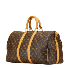 ルイ ヴィトン モノグラム キ-ポルバンドリエール 45 ボストンバッグ 旅行用バッグ 2WAY M41428 ブラウン PVC レザー レディース LOUIS VUITTON 【中古】