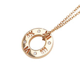 ティファニー K18YG イエローゴールド ダイヤ アトラス 4P ペンダントネックレス レディース TIFFANY&Co. 【中古】