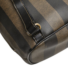 フェンディ ぺカン リュック バックパック カーキ ブラック PVC レザー レディース FENDI 【中古】