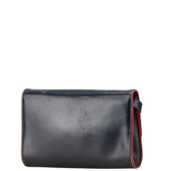 グッチ オールドグッチ 斜め掛け ショルダーバッグ 99 004 3740 ネイビー レッド レザー レディース GUCCI 【中古】