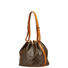 ルイ ヴィトン モノグラム プチ ノエ ワンショルダーバッグ M42226 ブラウン PVC レザー レディース LOUIS VUITTON 【中古】