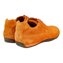 エルメス Hロゴ スニーカー オレンジ スウェード メンズ HERMES 【中古】