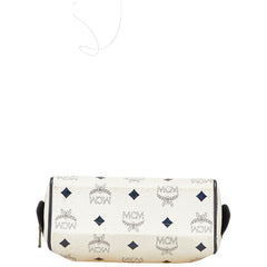 エム シー エム ヴィセトス モノグラム ミニボストンバッグショルダーバッグ 2WAY ホワイト ブラック レザー レディース MCM 【中古】