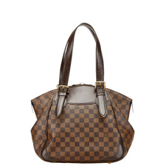 ルイ ヴィトン ダミエ ヴェローナPM ハンドバッグ N41117 ブラウン PVC レザー レディース LOUIS VUITTON 【中古】
