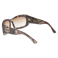 グッチ インターロッキングG サングラス GG2971/S グレー カーキ プラスチック ラインストーン レディース GUCCI 【中古】