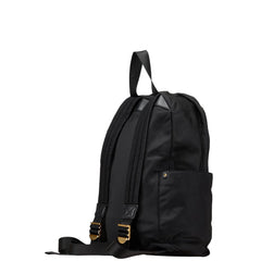 マークジェイコブス ロゴ リュック バックパック ブラック ゴールド ナイロン レザー レディース MARC JACOBS 【中古】