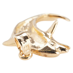 K14YG イエローゴールド ダイヤ イルカ ドルフィン ペンダントトップ レディース 【中古】