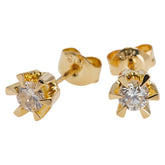 K18YG イエローゴールド ダイヤ0.20ct スタッド ピアス レディース 【中古】