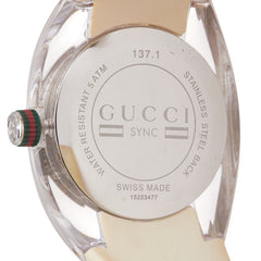 グッチ インターロッキングG シンク SYNC 腕時計 137.1 クオーツ シルバー文字盤 ステンレススチール ラバー メンズ GUCCI 【中古】