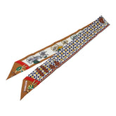 エルメス ツイリー Les Voitures Nouvelles 馬車の変遷 スカーフ ホワイト マルチカラー レディース HERMES 【中古】