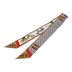 エルメス ツイリー Les Voitures Nouvelles 馬車の変遷 スカーフ ホワイト マルチカラー レディース HERMES 【中古】