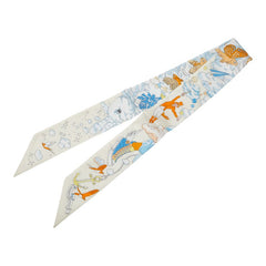 エルメス ツイリー Sur Mon Nuage 私の雲 スカーフ ベージュ マルチカラー レディース HERMES 【中古】