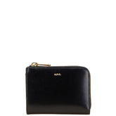アーペーセー L字ファスナー コインケース ブラック レザー レディース A.P.C. 【中古】