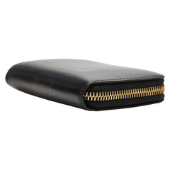 アーペーセー L字ファスナー コインケース ブラック レザー レディース A.P.C. 【中古】