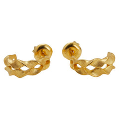 周大福 K24YG イエローゴールド ピアス レディース Chow Tai Fook 【中古】