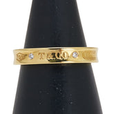 ティファニー K18YG イエローゴールド ダイヤ0.02ct 1837 ナローリング リング 指輪 レディース TIFFANY&Co. 12.5号 【中古】