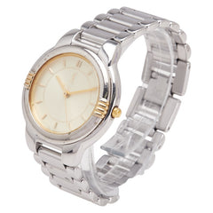 サンローラン 腕時計 6031-G11246 クオーツ ベージュ文字盤 ステンレススチール メッキ レディース SAINT LAURENT 【中古】