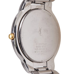 サンローラン 腕時計 6031-G11246 クオーツ ベージュ文字盤 ステンレススチール メッキ レディース SAINT LAURENT 【中古】