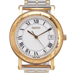 グッチ 腕時計 7200M クオーツ ホワイト文字盤 ステンレススチール メッキ メンズ GUCCI 【中古】