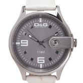 ドルチェアンドガッバーナ 腕時計 クオーツ グレー文字盤 ステンレススチール レザー メンズ DOLCE&GABBANA 【中古】