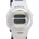 カシオ ラバーズコレクション Baby-G 腕時計 BG-097 クオーツ ホワイト文字盤 ナイロン レディース CASIO 【中古】