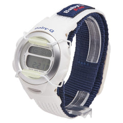 カシオ ラバーズコレクション Baby-G 腕時計 BG-097 クオーツ ホワイト文字盤 ナイロン レディース CASIO 【中古】