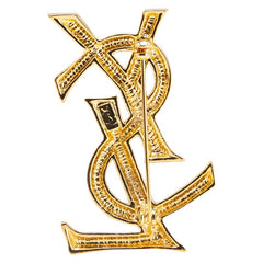 サンローラン YSL ブローチ ゴールド メッキ レディース SAINT LAURENT 【中古】