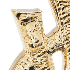 サンローラン YSLロゴ ラインストーン ブローチ ゴールド メッキ レディース SAINT LAURENT 【中古】