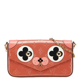 ルイ ヴィトン モノグラム ヴェルニ ポシェット フェリーチェ ドッグ 犬 チェーンウォレット ポシェット M62767 ローズピンク パテントレザー レディース LOUIS VUITTON 【中古】