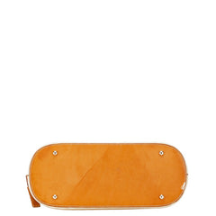 セリーヌ マカダム ショルダーバッグ ハンドバッグ 2WAY ホワイト ブラウン PVC レザー レディース CELINE 【中古】
