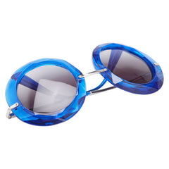 ドルチェアンドガッバーナ ラウンド サングラス DG6105 ブルー プラスチック レディース DOLCE&GABBANA 【中古】