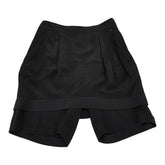 シャネル ハーフパンツ キュロット サイズ:36 ブラック シルク レディース CHANEL 【中古】