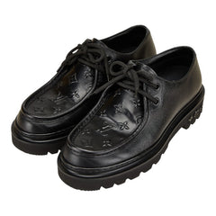 ルイ ヴィトン レンジャーライン モノグラム ダービー シューズ サイズ:7 1/2 ブラック レザー メンズ LOUIS VUITTON 【中古】